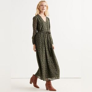 Lucky Brand Button Front Maxi Green